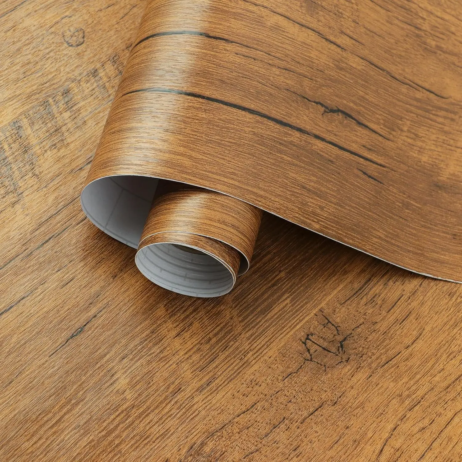 Vintage Wood Wallpaper, Distressed Wood Contact Paper, Peel and Stick, Self Adhesive, Removable, Wood Grain, Vinyl Roll, Shelf Paper