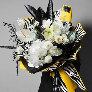Flower Wrapping Paper, Waterproof, 24″x 24″ , 20 sheets per pack | Wild Africa Collection, Zebra Print