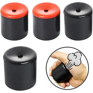 4 PCS Novelty Squeeze Pooter Break Machine Funny Prank Breaking Noise Maker Handle Kids Adult Gags Practical Joke Party Gift Breaking Toy (2 Black & 2 RED)