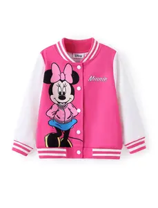 Disney Mickey and Friends Toddler/Kids Girl Letter Print Colorblock Lightweight Bomber Jacket Pink Officially Licensed Kids' Baseball Jackets - Colorful Disney Mickey and Friends Toddler/Kids Girl Letter Print Colorblock Lightweight Bomber Jacket Pink Officially Licensed Kids' Baseball Jackets - Colorful