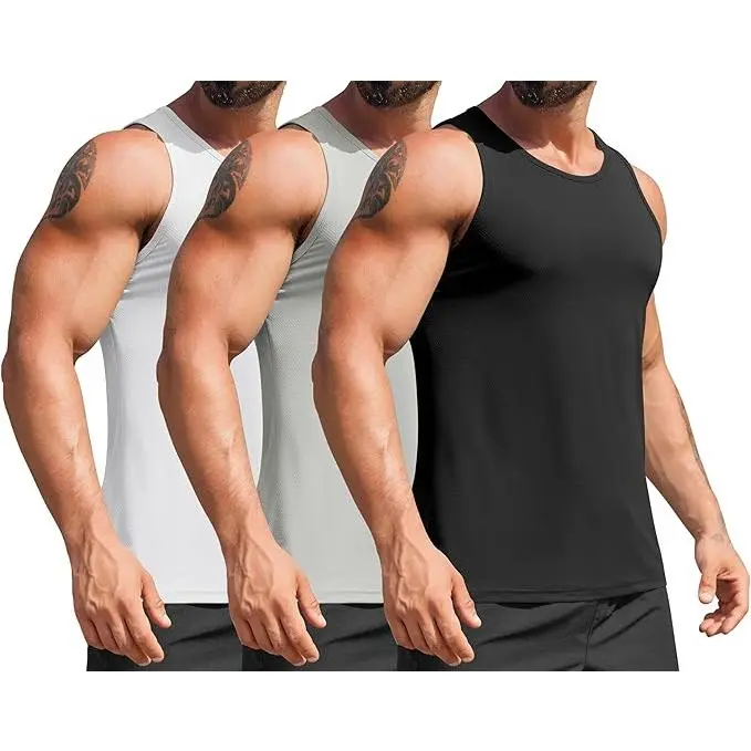 COOFANDY Men's Vests Sleeveless Tank Tops Gym Workout Shirt Muscle Tank Shirts Dry Fit Crewneck Comfy