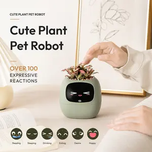 IVY Smart Indoor Plant Pot - Desktop Electronic Pet, Animated AI Flowerpot with Expression Interaction, Creative Science & Technology Toy for Plant Lovers, Indoor Plant Pots