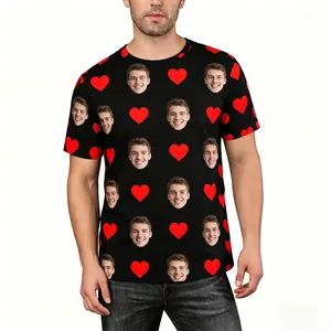 BARLEY ONE Custom Face T-shirt Personalized Photo Funny Customized Shorts with Your Loved One’s Face, Gift for Partners|Friends, Light Quick-Dry T-shirt for Summer Vacation, Anniversary, Party, Unisex Casual Shorts, Add Your Own Photo for Unique Gift