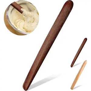 11 Inch Wooden Sourdough Bread Mixing Stir Stick Spurtle Wooden Sourdough Bread Making Tools Paddle Stirring Stick for Kitchen Cooking(Acacia)