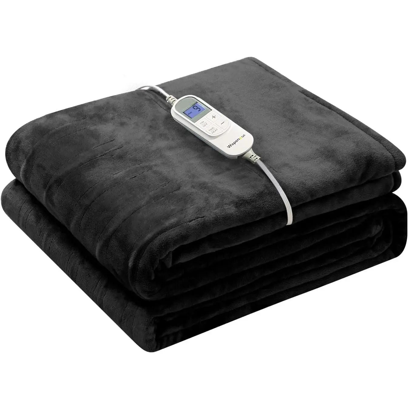 Heated Blanket Electric Blanket 72" x 84" Full Size with 10 Heating Levels and 12 Hours time Settings, Flannel Fast-Heating Electric Blanket, ETL Listed, Machine Washable, Black
