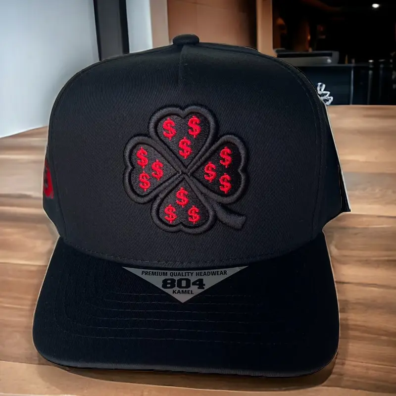 Unisex 4-Leaf Clover Fabric Flatbill Snapback Baseball Cap - Adjustable Fit, Casual, All-Season Classical Hats for Women