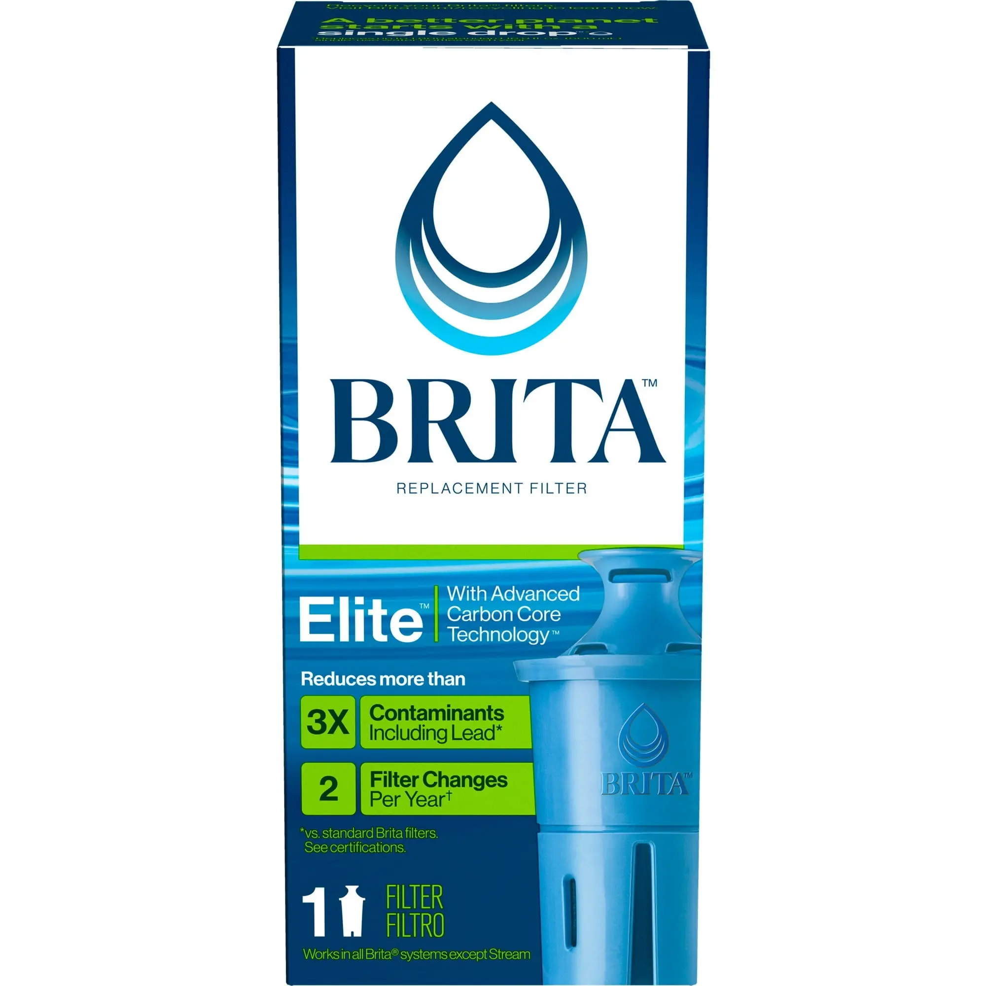 Brita Elite Water Filter Replacement, Reduces Lead - 1 Count