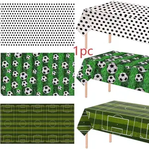Football Match Soccer Element Tablecloth Club Fan Party Decoration Pe Football Background Cloth, Sports Event Essentials