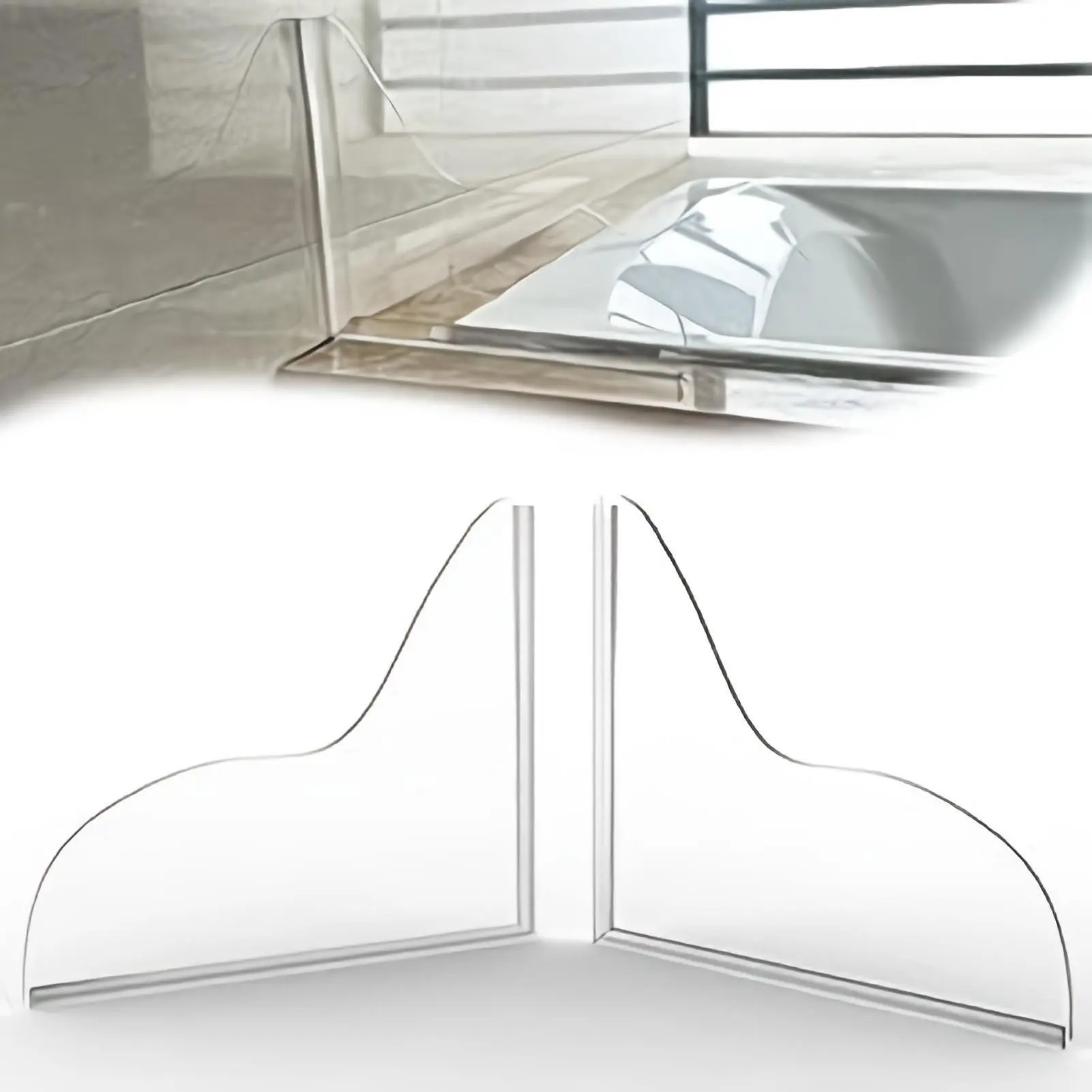 Transparent shower guard, Water Splash Guard, easy to install, suitable for splash-proof design in bathrooms, toilets and bathtubs, Household items, Home