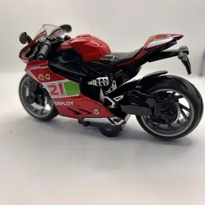 1:18 Scale Zinc Alloy Motorcycle Model Toy Car, Durable Metal Structure, Hand Push, Weather Resistant, Realistic Design, Diecast Metal Model, Boy Collection Display