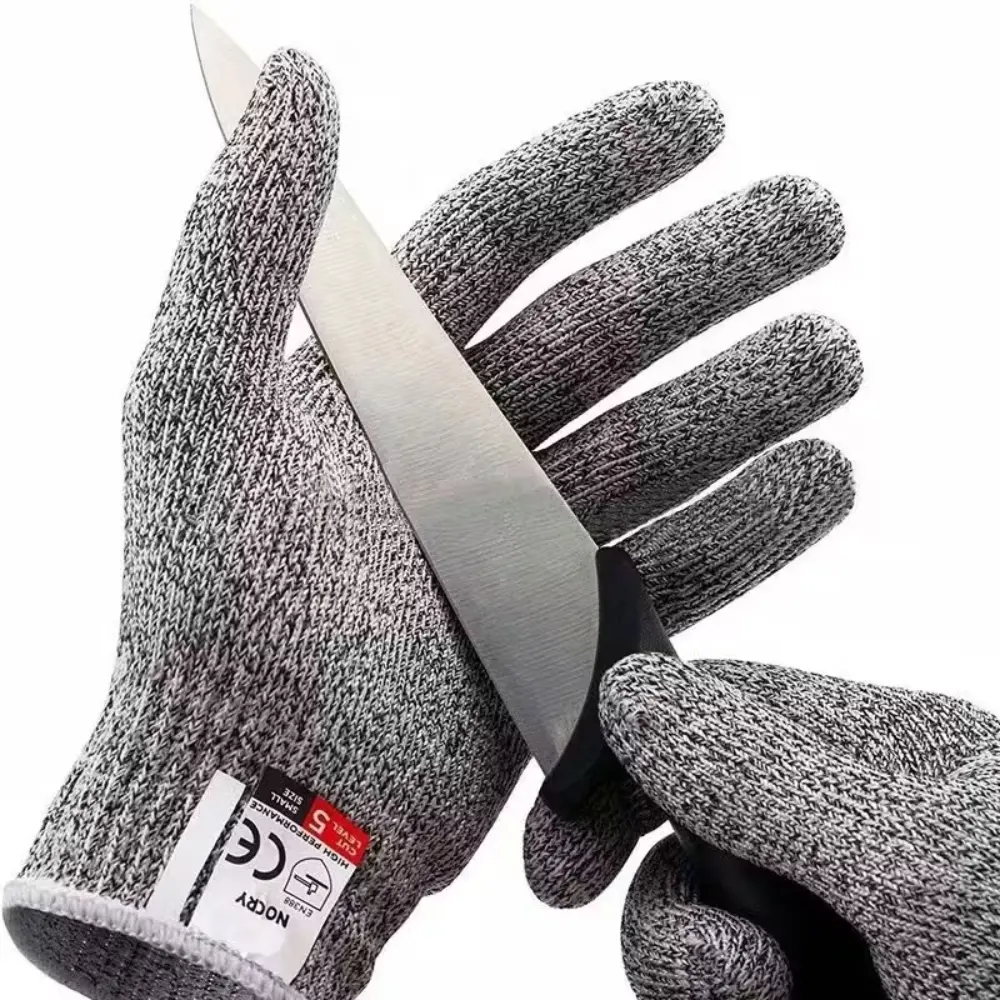 12-Pair Cut Resistant Level 5 Gloves, Durable Anti-Slip Grip Safety Work Gloves for Kitchen, Cutting, Food Prep & General Work