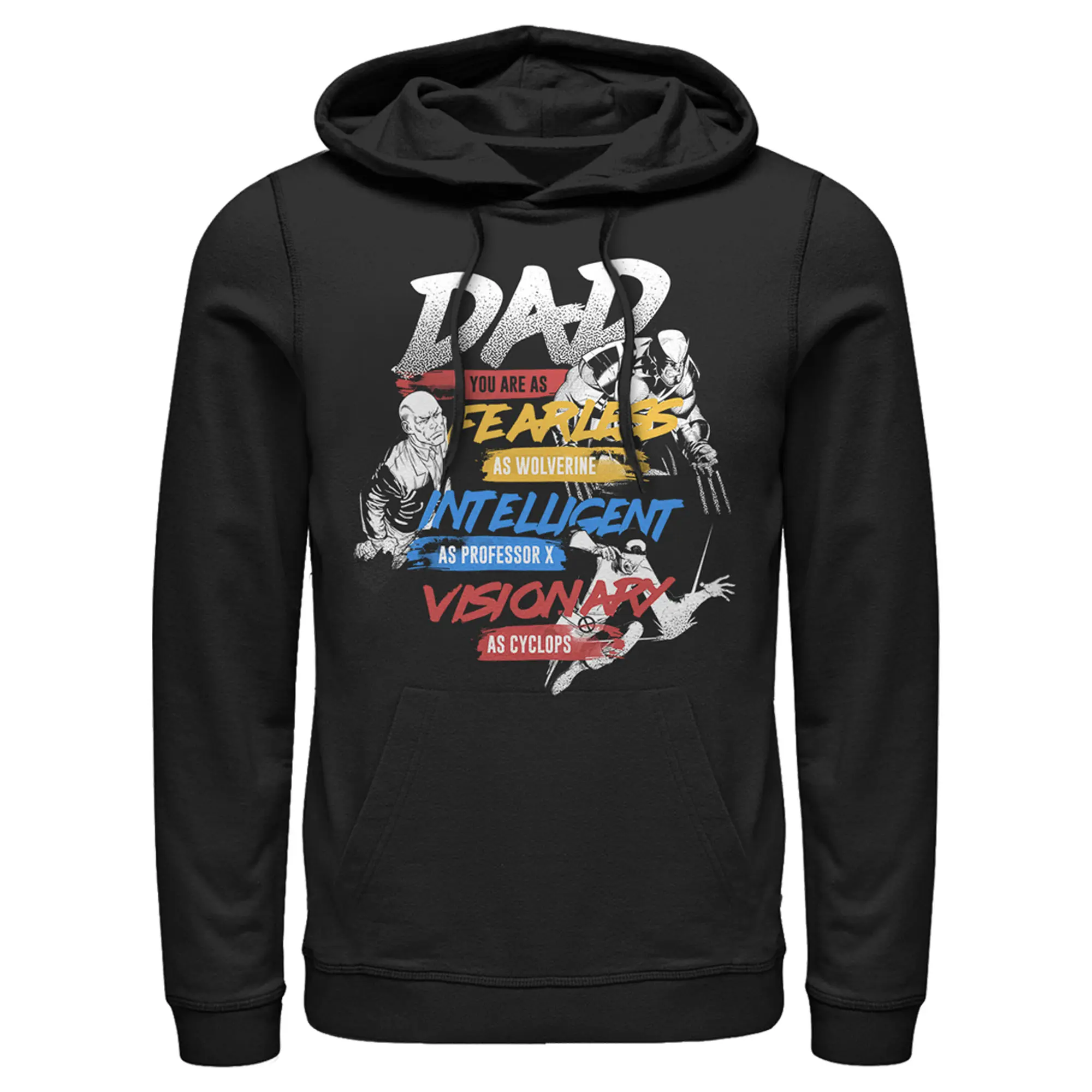 Men's Marvel X-Men Dad You are Fearless, Intelligent, and a Visionary Pull Over Hoodie