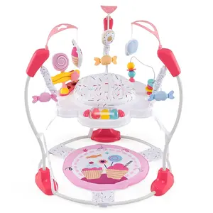 Costzon Baby Jumper Bouncer (Baby Accessories) – 360° Rotating Seat Infant Activity Center with Music, Lights, Sounds, 3 Adjustable Heights, Play & Learning Center for 6-12 Months