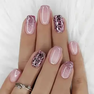 Semi Cured Gel Nail Strips, Gradient Self-adhesive Gel Nail Full Wraps, DIY Nail Art Kit for Women & Girls, Wrap Nail Design