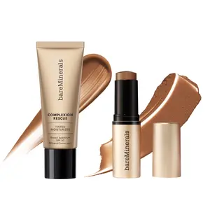 Complexion Rescued: Tinted Moisturizer SPF 30 + Skin Tint Stick Duo - Medium to Deep tones Light Coverage Foundation Bundle