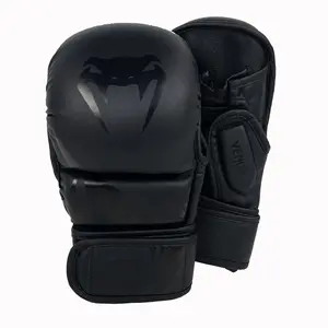 Professional Mma Boxing Gloves, Thickened PU Material, Reinforced Finger Joints, Adjustable Velcro Closure, Breathable Half-Finger Mitts, Ufc Gloves, Boxing Equipment