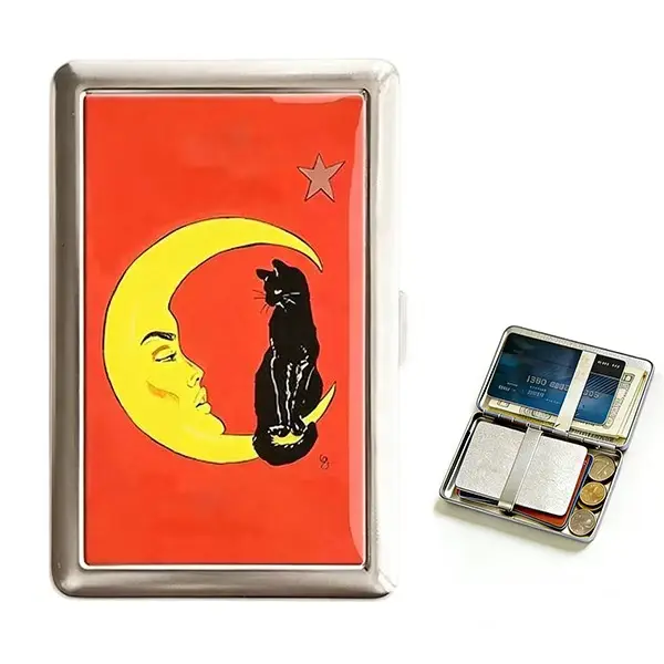 Fashionable new retro versatile metal card holder with convenient snap buckle, retro style versatile card and cash storage box, elegant and rebellious credit card, cash and business card box