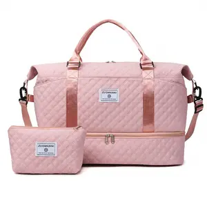 Weekender Bag Travel Duffel Bag with Shoe Compartment and Toiletry Bag for Women,Carry on Overnight Bag,Travel Essentials.SpringStatements