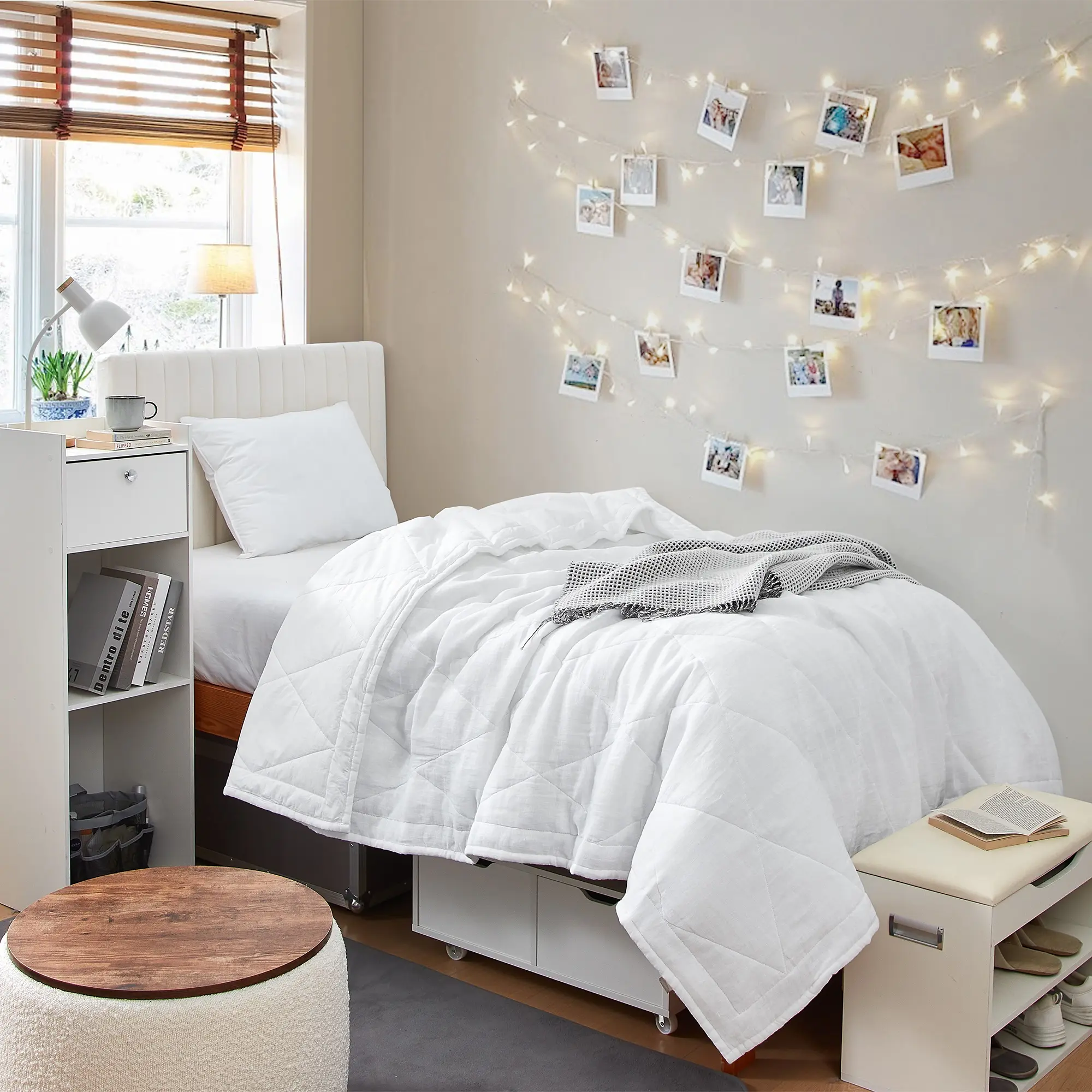 Dark Sky Reserve - Portugal Made Linen-Cotton Supersoft Twin XL Comforter - White