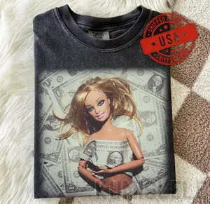Vintage Doll Money T-Shirt, Aesthetic Y2K Streetwear Shirt, Comfort Colors Graphic Tee, Retro 90s Doll Poster Shirt, Trendy  Top