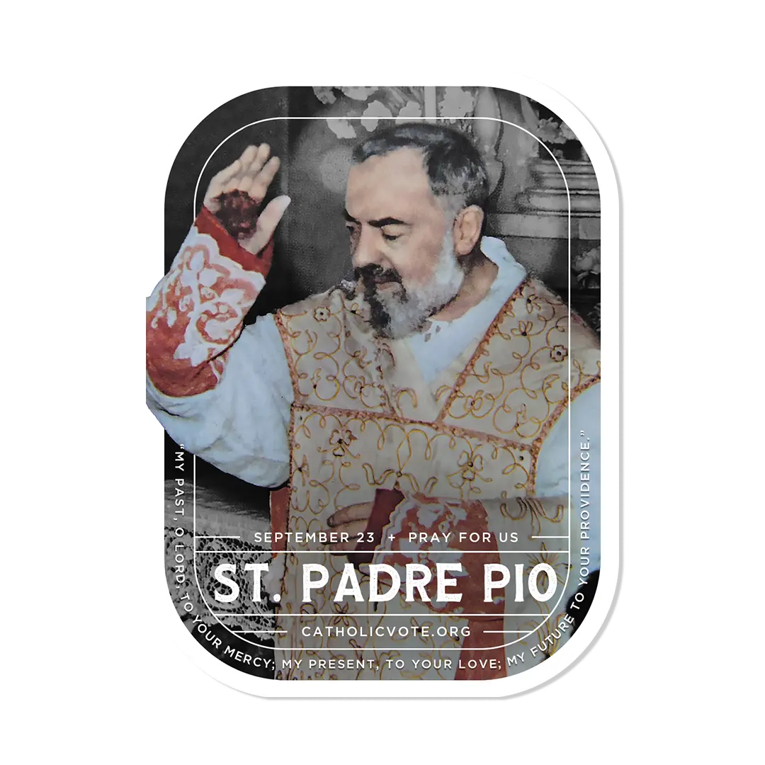 St. Padre Pio Sticker