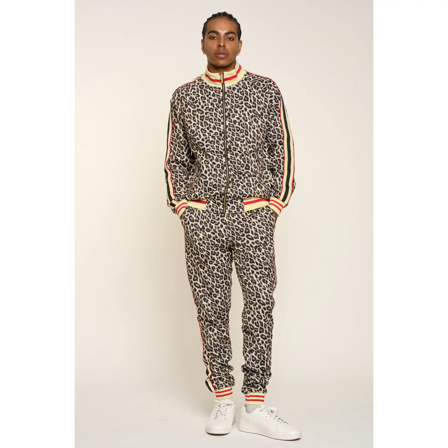 Leopard Track Suit Set Streetwear Tracksuit