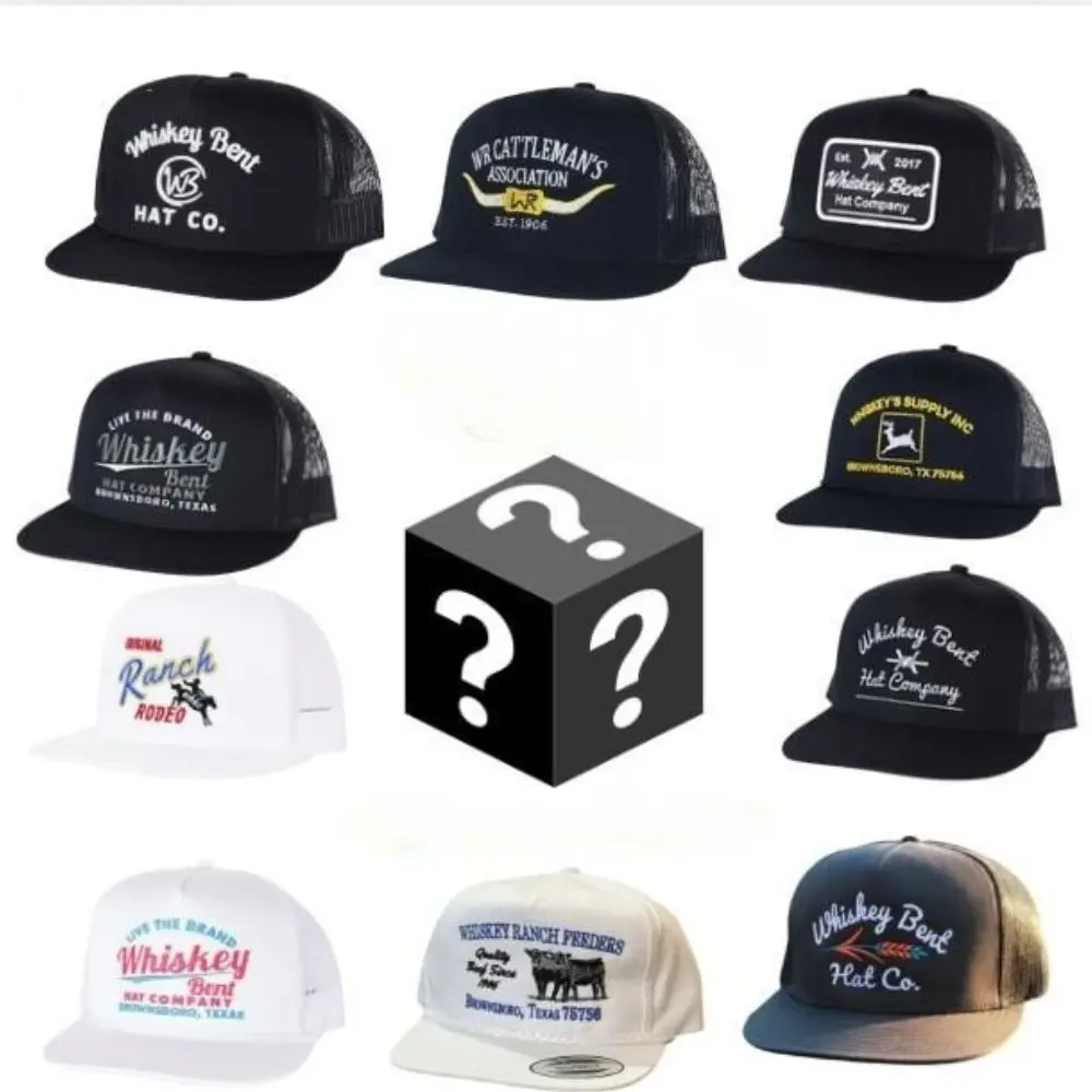 [COMBO BUY 2 SAVE 50% One Hat Box Sent, Embroidered Western Cownboy Snapback Hat, Whiskey Bent Hat, Ranch Rodeo Hat, Adjustable Hat, Standing on Snapback Hat, Outdoor Cap Gift Box for Men & Women