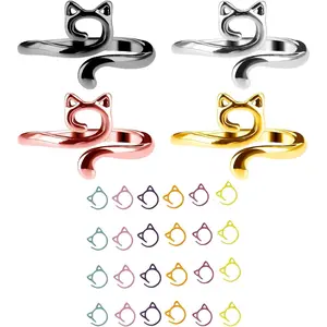 Crochet Ring Tension Rings for Crocheting Cute  Stitch Markers Colorful Crochet Stitch Marker Yarn Control Ring with Storage Box