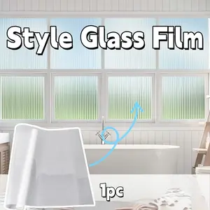 1 Roll of Style Glass Film, Long Rainbow Glass Stickers Are Translucent Yet Opaque Frosted, Bathroom Privacy Frosted Glass Film, Suitable for Various Scenes, Length Optional, 1Meters 2Meters 3Meters 5Meters