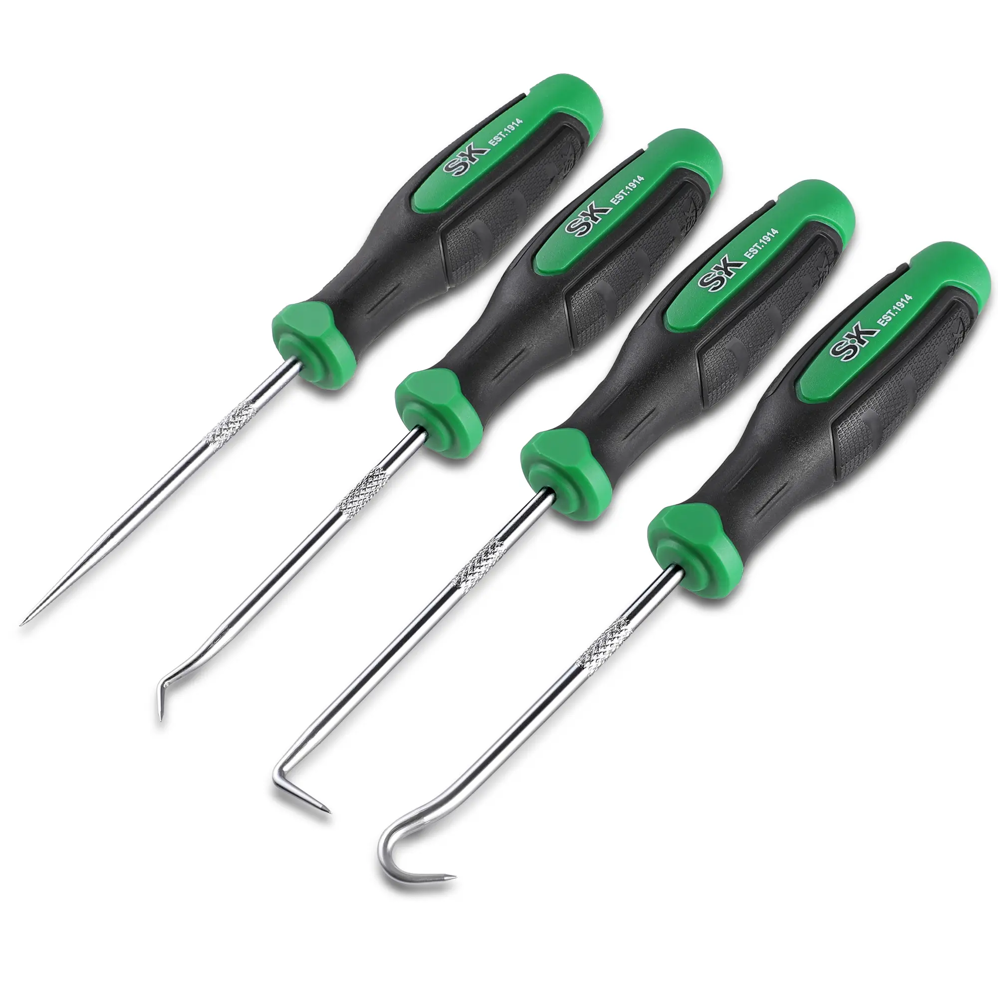 #fathersdaygift SK 4-Count Hook and Pick Set, Straight Pick, Offset Pick, 90°Pick and Hook, Ideal for Auto and Electronics Maintenance Tools