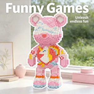 New Building Block Toy Set, Creative Bear Series, Trendy Handmade DIY Model, Home Decoration, Gift for Friends, Christmas Birthday Present