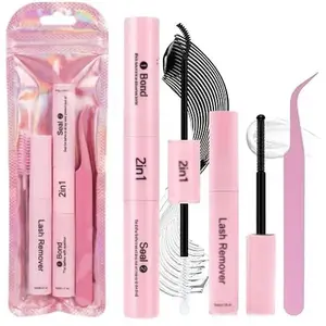 SOSIAY CICI 2in1 Lash Bond & Seal Kit, Long-Lasting Waterproof Lash Extension Glue Set with Remover, Tweezers & Brush for Beginners DIY At Home