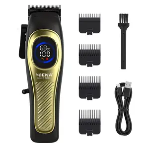 This electric hair clipper, Cordless hair trimmer, Cordless hair clippers, equipped with a powerful motor, precise T-shaped blades, LCD screen, and rechargeable lithium battery, this hair cutting set includes four positioning combs