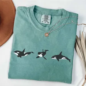 Comfort Colors Orca Whales Shirt, Sealife Orca Whale Tee, Vintage Whale Shirt,whale Lover Gifted,killer Whale Shirt,ocean Whale Orca Gifted