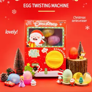 Christmas Eraser Set, 12 Styles, Creative Twist Egg Machine, High-Quality Rubber Mud, Easy to Use, Perfect for Holidays, Gifts, Models, Decorations