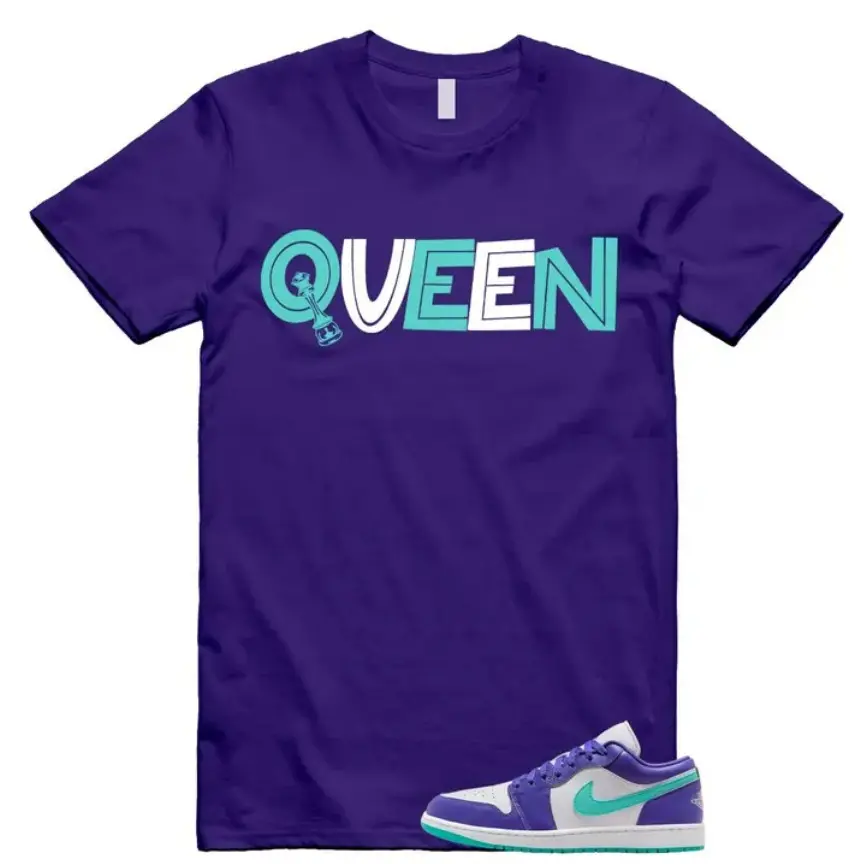 1 Psychic Purple Charlette Hornets Hyper Jade White Cone Low SE T Shirt Match QUEEN KING, 1 Psychic Purple Outfit, Trending Shirts, Top T-Shirt