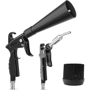 High-Pressure Car Cleaning Air Blow Gun Kit - Interior Dry Cleaning Hairdryer |   Powerful Dust Removal Tool, Compatible with Air Compressors, Quick Cleaning for All Car Corners