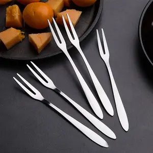 Household stainless steel fruit fork, creative cake fork, mooncake fork, western dessert fork, fruit pick, dessert fork, salad fork