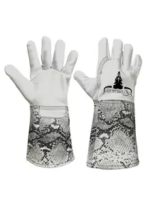 White Python Textured Welding Gloves 777's