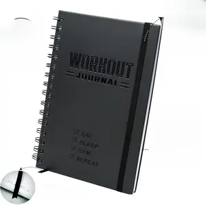 Nextnoid Hardcover Fitness Journal Workout Planner for Men & Women - A5(5.7" x 8.3") Sturdy Workout Log Book to Track Gym & Home Workouts