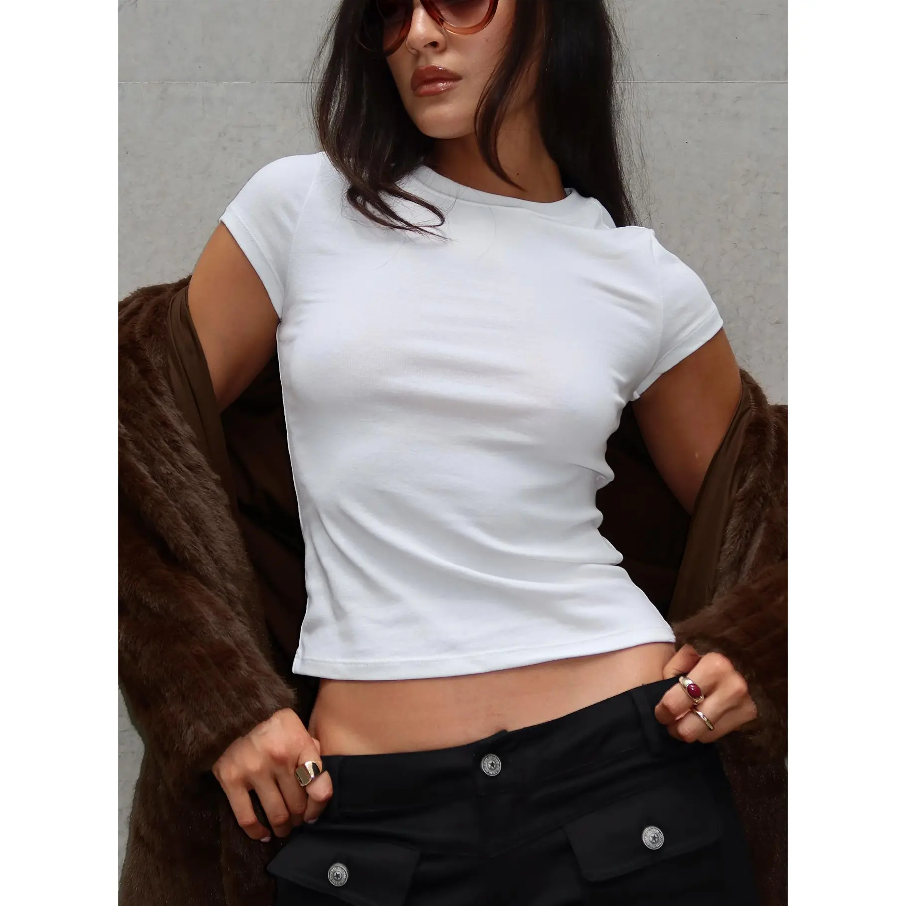 Prestige Longline Baby Tee Ivory