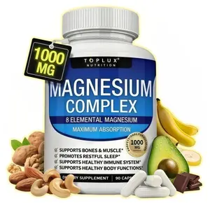 Daily nutrition - Magnesium Complex 8 Essential Magnesium Supplements 1000 mg Vitamin Dietary Fitness Edible - High Absorption Multi Magnesium Supplement Capsules Healthcare Dietary