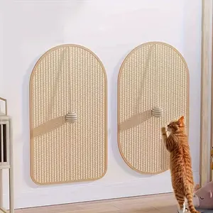 Durable Sisal Cat Scratcher | Sofa-Safe Design | with Bonus Cat Toys & Cushion | Pet Furniture Protector | Cute Kitty Scratching Board