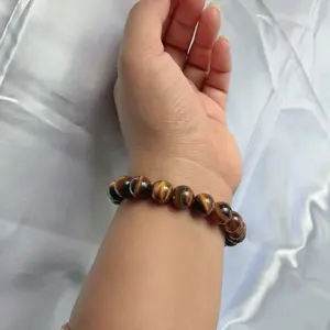 Tiger Eye Non Tarnish Unisex Bracelet - Natural Stone Beads for Men & Women - Stylish & Durable Jewelry Accessory