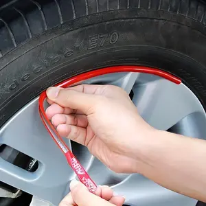 8-Meter Universal Car Wheel Rim Protector Durable Rubber Guard for Vehicle Tire Trim Strip Minimalist Design Easy Install Automotive Accessory for Car Owners and RV Drivers