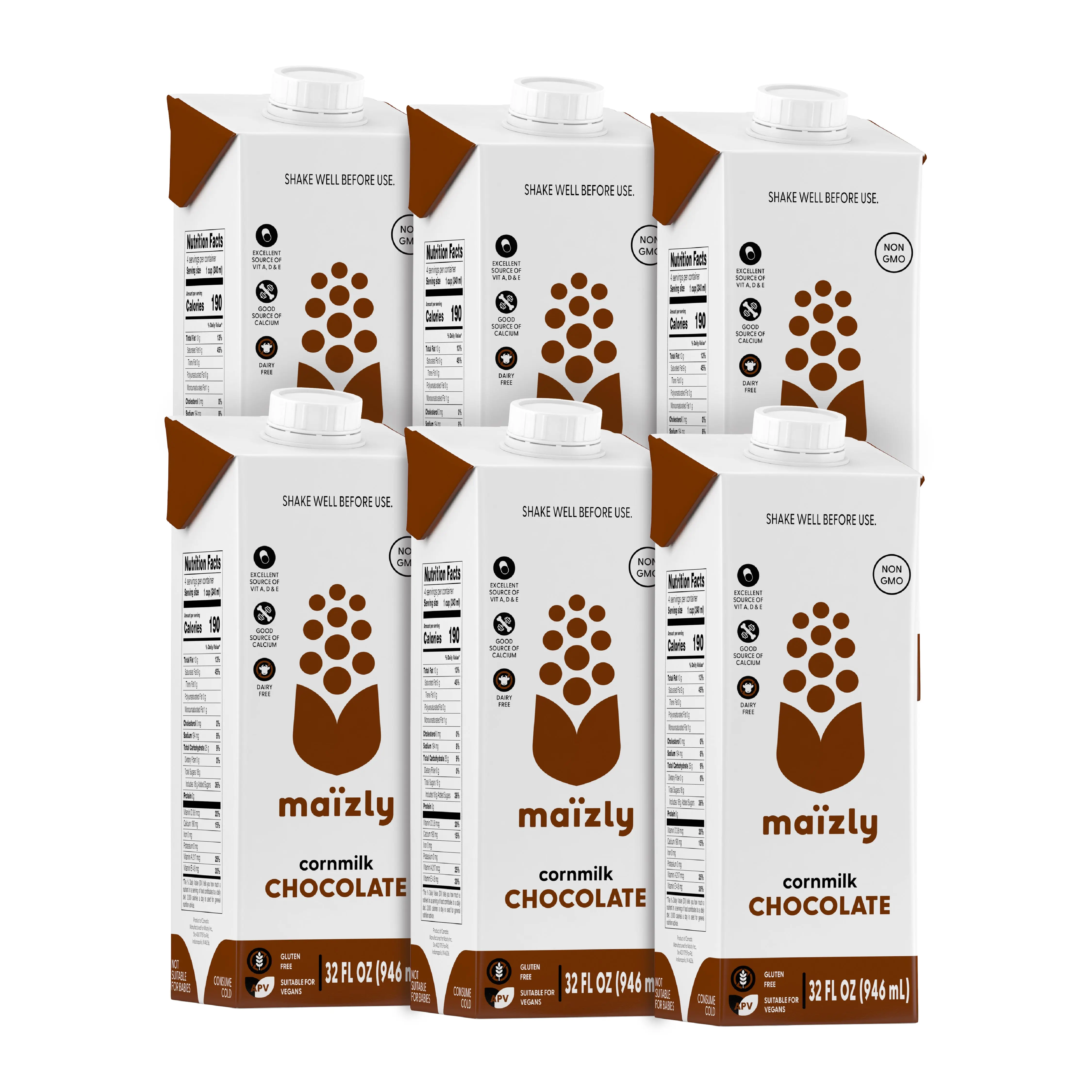 Maizly Chocolate Corn Milk 32floz Unit x 6