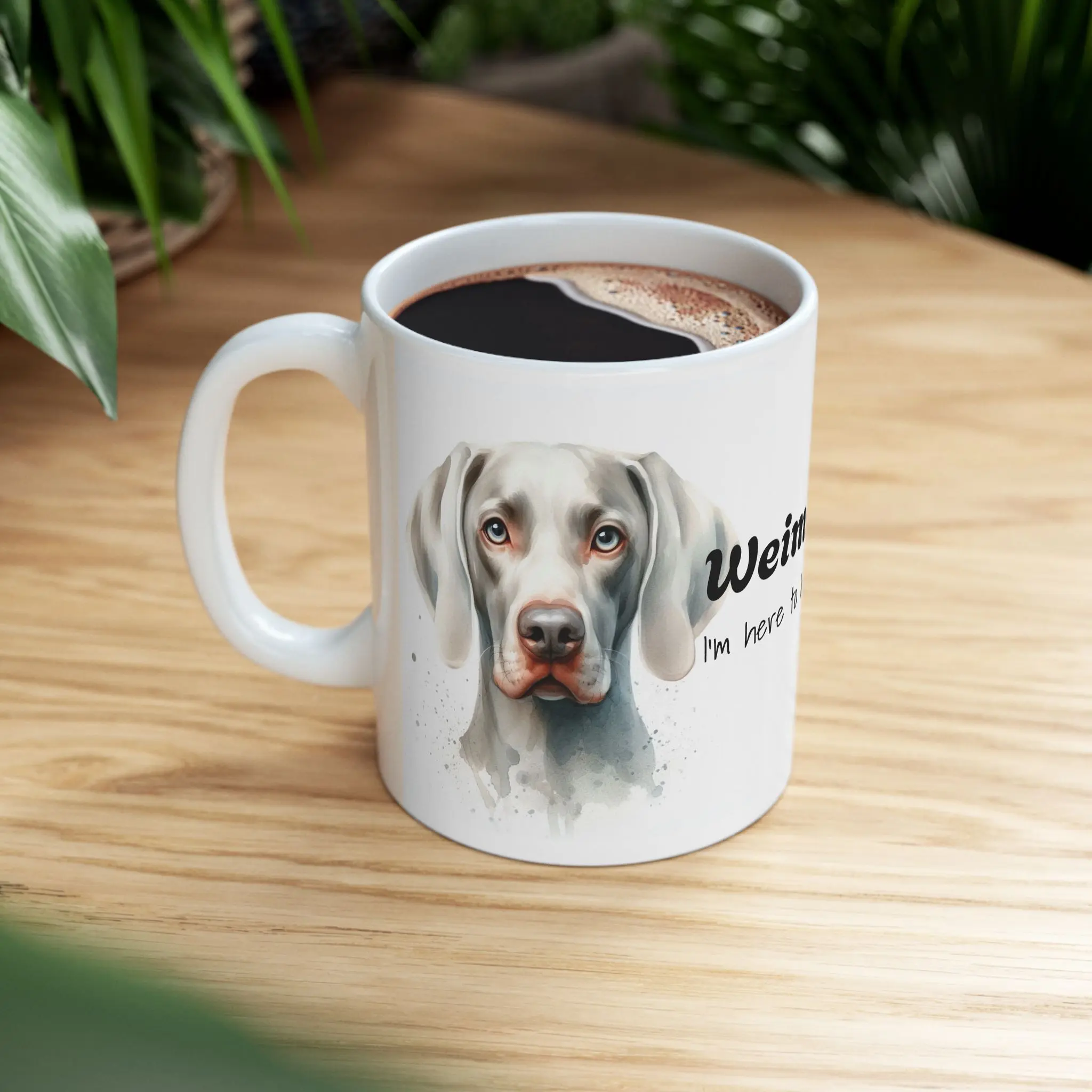 Weimaraner Ceramic Mug (11oz, 15oz) Dog Lover Gift, Funny Dog Breed Mug, Adorable & Humorous Gift