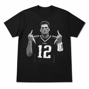 Tom Brady Retro T-Shirt Black Shirt Men's Shirts Vintage Men's Clothing Streetwear Casual