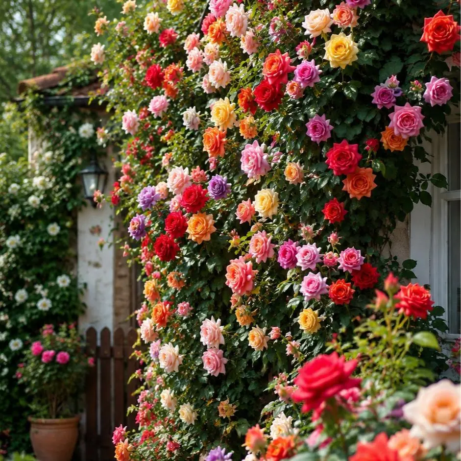Mixed Color Climbing Rose Seeds, Home Garden Flower Plant Seeds for Outdoor Home Improvement