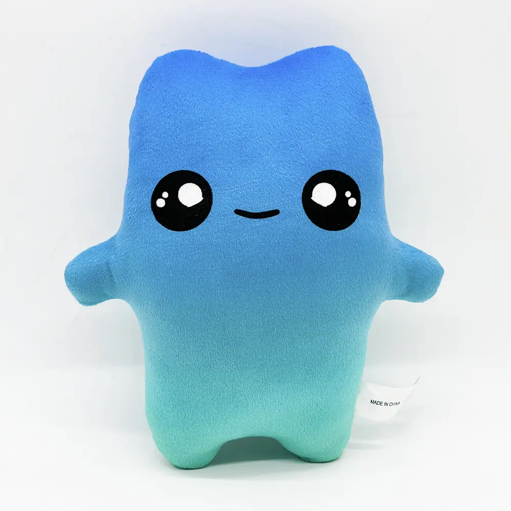 Water Smooshie Plush Toy - Blue Character with Large Eyes and Simple Design